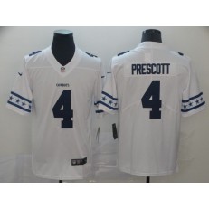 Dallas Cowboys #4 Dak Prescott White Team Logos Fashion Vapor Limited Nike NFL Men Jersey