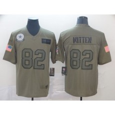 Dallas Cowboys #82 Jason Witten 2019 Olive Salute To Service Limited Nike NFL Men Jersey