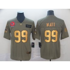 Houston Texans #99 J.J. Watt 2019 Olive Gold Salute To Service Limited Nike NFL Men Jersey