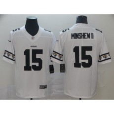 Jacksonville Jaguars #15 Gardner Minshew II White Team Logos Fashion Vapor Limited Nike NFL Men Jersey