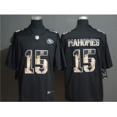 Kansas City Chiefs #15 Patrick Mahomes Black Statue Of Liberty Limited Nike NFL Men Jersey