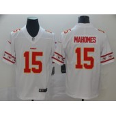 Kansas City Chiefs #15 Patrick Mahomes White Team Logos Fashion Vapor Limited Nike NFL Men Jersey