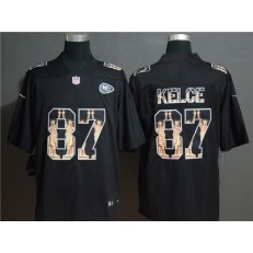 Kansas City Chiefs #87 Travis Kelce Black Statue Of Liberty Limited Nike NFL Men Jersey