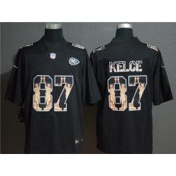 Kansas City Chiefs #87 Travis Kelce Black Statue Of Liberty Limited Nike NFL Men Jersey