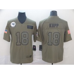 Los Angeles Rams #18 Cooper Kupp 2019 Olive Salute To Service Limited Nike NFL Men Jersey