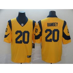 Los Angeles Rams #20 Jalen Ramsey Gold Color Rush Limited Nike NFL Men Jersey