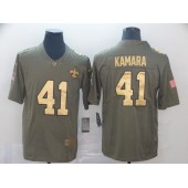 New Orleans Saints #41 Alvin Kamara Olive Gold Salute To Service Limited Nike NFL Men Jersey