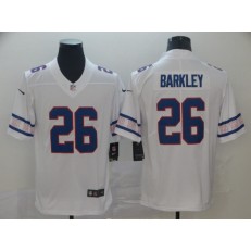 New York Giants #26 Saquon Barkley White Team Logos Fashion Vapor Limited Nike NFL Men Jersey