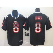 New York Giants #8 Daniel Jones Black USA Flag Fashion Limited Nike NFL Men Jersey