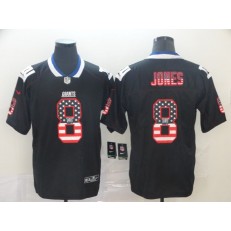 New York Giants #8 Daniel Jones Black USA Flag Fashion Limited Nike NFL Men Jersey