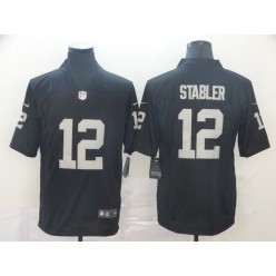 Oakland Raiders #12 Ken Stabler Black Vapor Untouchable Limited Nike NFL Men Jersey