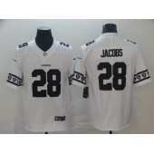 Oakland Raiders #28 Josh Jacobs White Team Logos Fashion Vapor Limited Nike NFL Men Jersey