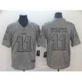 Philadelphia Eagles #11 Carson Wentz Gray Gridiron Gray Vapor Untouchable Limited Nike NFL Men Jersey