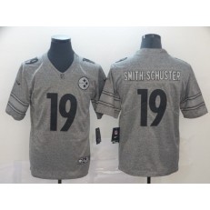 Pittsburgh Steelers #19 JuJu Smith Schuster Gray Gridiron Gray Limited Nike NFL Men Jersey