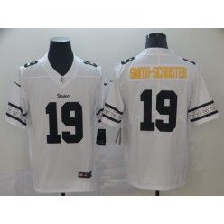 Pittsburgh Steelers #19 JuJu Smith-Schuster White Team Logos Fashion Vapor Limited Nike NFL Men Jersey