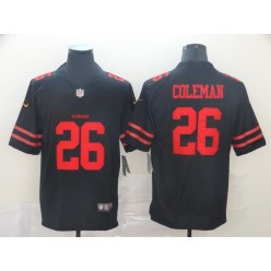 San Francisco 49ers #26 Tevin Coleman Black Vapor Untouchable Limited Nike NFL Men Jersey