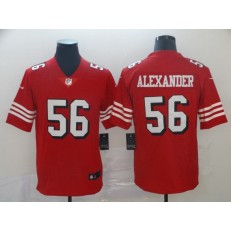 San Francisco 49ers #56 Kwon Alexander Red Vapor Untouchable Color Rush Limited Nike NFL Men Jersey
