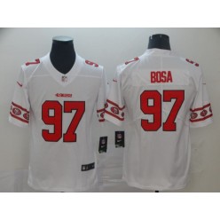 San Francisco 49ers #97 Nick Bosa White Team Logos Fashion Vapor Limited Nike NFL Men Jersey
