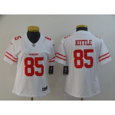 Women Nike San Francisco 49ers #85 George Kittle White Vapor Untouchable Limited Jersey