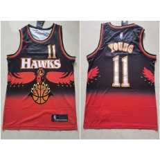 Atlanta Hawks #11 Trae Young Red Nike Throwback Swingman Jersey
