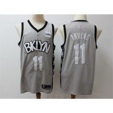 Brooklyn Nets #11 Kyrie Irving Gray Nike Swingman Jersey