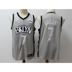 Brooklyn Nets #7 Kevin Durant Gray Nike Swingman Jersey