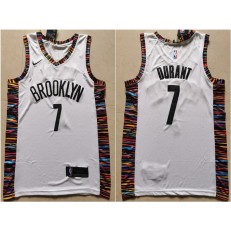 Brooklyn Nets #7 Kevin Durant White City Edition Nike Swingman Jersey