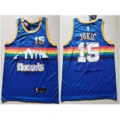 Denver Nuggets #15 Nikola Jokic Blue Nike Swingman Jersey