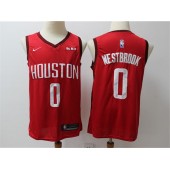 Houston Rockets #0 Russell Westbrook Red Nike Earned Edition Swingman Jersey