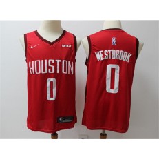 Houston Rockets #0 Russell Westbrook Red Nike Earned Edition Swingman Jersey