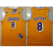 Los Angeles Lakers #8 Kobe Bryant Yellow Hardwood Classics Swingman Jersey
