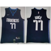 Dallas Mavericks #77 Luka Doncic Navy Nike Swingman Jersey