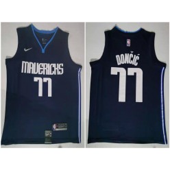 Dallas Mavericks #77 Luka Doncic Navy Nike Swingman Jersey