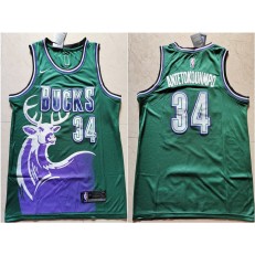 Milwaukee Bucks #34 Giannis Antetokounmpo Green Nike Swingman Jersey