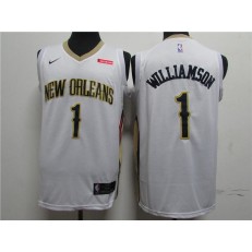 New Orleans Pelicans #1 Zion Williamson White Earned Edition Nike Swingman Jersey