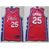 Philadelphia 76ers #25 Ben Simmons Red Nike Swingman Jersey