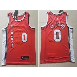 Portland Trail Blazers #0 Damian Lillard Red Nike Swingman Jersey