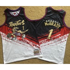Toronto Raptors #1 Tracy McGrady Multi Color 1998-99 Hardwood Classics Independent Swingman Jersey