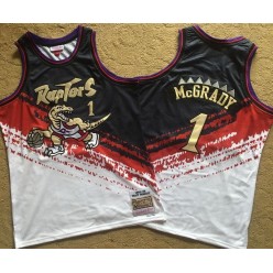 Toronto Raptors #1 Tracy McGrady Multi Color 1998-99 Hardwood Classics Independent Swingman Jersey