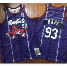 Toronto Raptors #93 Bape Purple 1998-99 Hardwood Classics Jersey