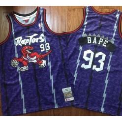 Toronto Raptors #93 Bape Purple 1998-99 Hardwood Classics Jersey