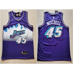Utah Jazz #45 Donovan Mitchell Purple Nike Swingman Jersey