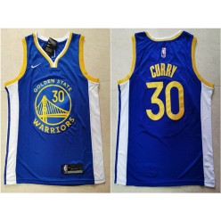 Golden State Warriors #30 Stephen Curry Blue Nike Swingman Jersey