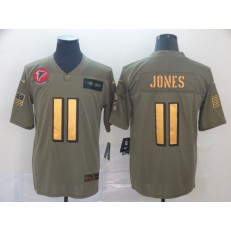 Atlanta Falcons #11 Julio Jones 2019 Olive Gold Salute To Service Limited Nike NFL Men Jersey