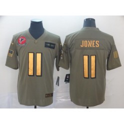 Atlanta Falcons #11 Julio Jones 2019 Olive Gold Salute To Service Limited Nike NFL Men Jersey