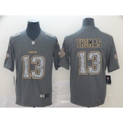 New Orleans Saints #13 Michael Thomas Gray Camo Vapor Untouchable Limited Nike NFL Men Jersey