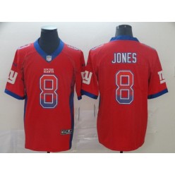 New York Giants #8 Daniel Jones White Drift Fashion Limited Nike NFL Men Jersey