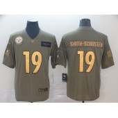 Pittsburgh Steelers #19 JuJu Smith Schuster 2019 Olive Gold Salute To Service Limited Nike NFL Men Jersey