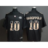 San Francisco 49ers #10 Jimmy Garoppolo Black Statue Of Liberty Limited Nike NFL Men Jersey