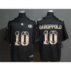 San Francisco 49ers #10 Jimmy Garoppolo Black Statue Of Liberty Limited Nike NFL Men Jersey